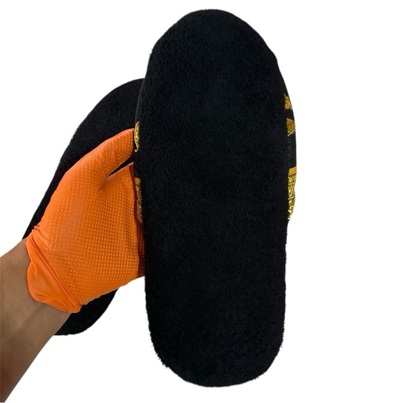 Authentic Italian Versace Black Slippers Gold Medusa I ♡ BAROQUE Luxury Designer - Picture 8 of 10